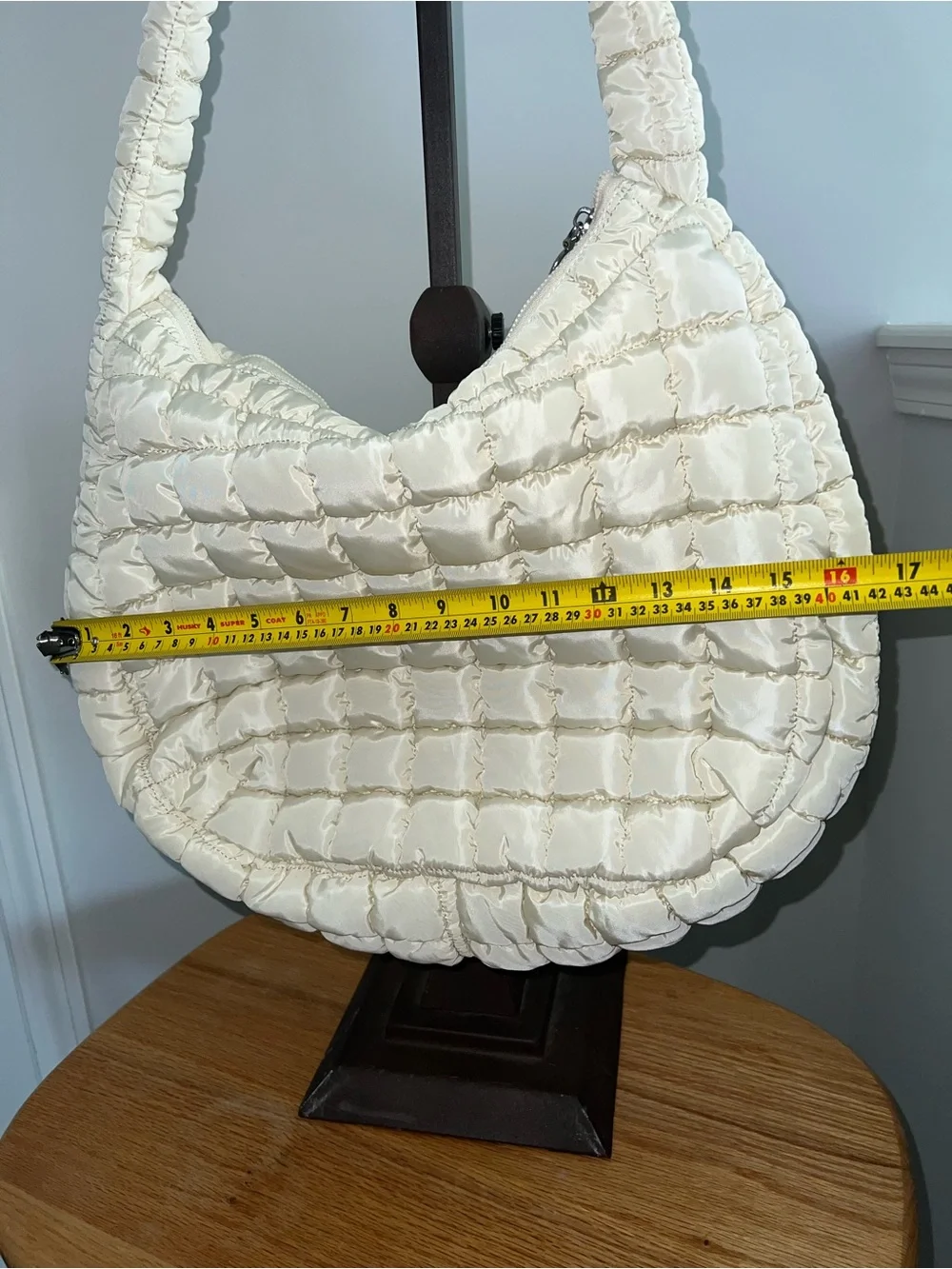 Cream Puffer Quilted Hobo Shoulder Bag – NWT